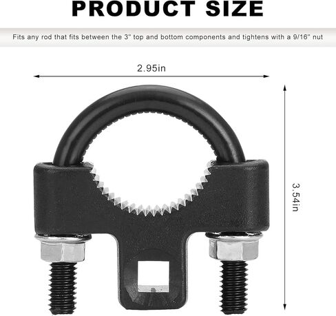 Inner Tie Rod Removal Tool, 3/8 Inch Alloy Steel Tie Rod End Wrench with Non-Slip Teeth, Inner Low Profile U-Wrench for Vehicle Chassis Rocker Removal or Installation in Kuwait