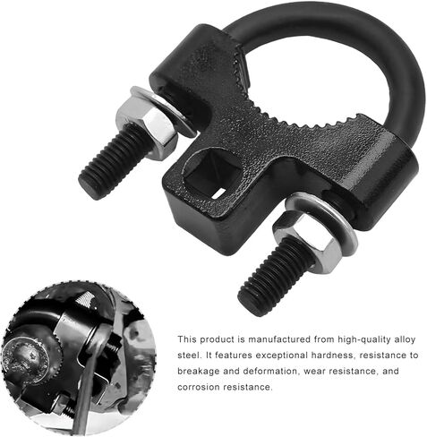 Inner Tie Rod Removal Tool, 3/8 Inch Alloy Steel Tie Rod End Wrench with Non-Slip Teeth, Inner Low Profile U-Wrench for Vehicle Chassis Rocker Removal or Installation in Kuwait