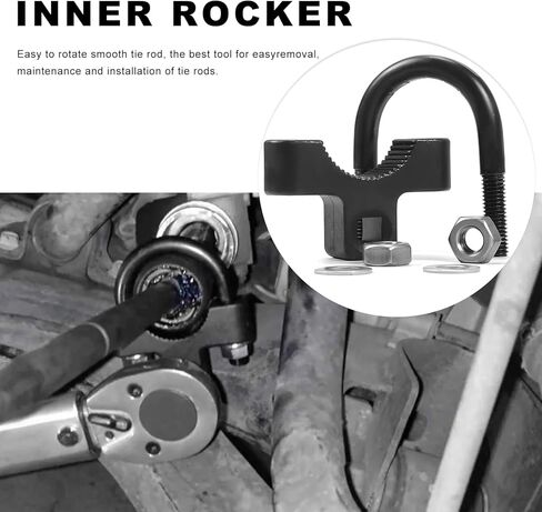 Inner Tie Rod Removal Tool, 3/8 Inch Alloy Steel Tie Rod End Wrench with Non-Slip Teeth, Inner Low Profile U-Wrench for Vehicle Chassis Rocker Removal or Installation in Kuwait
