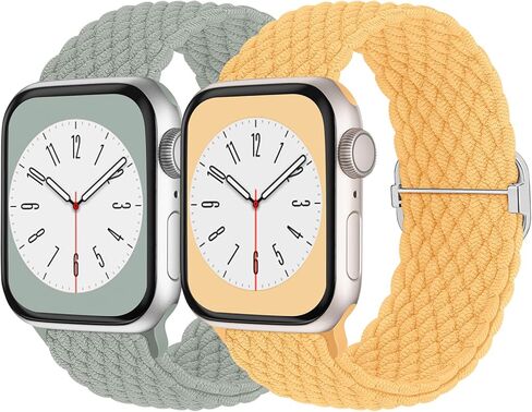 Braided Solo Loop Compatible with Apple Watch Band 38mm 40mm 41mm 42mm 44mm 45mm 46mm 49mm Women Men, Adjustable Stretchy Bands Elastic Sport Wristbands for iWatch Series 10 9 8 7 6 5 4 3 2 SE Ultra 2 in Saudi Arabia
