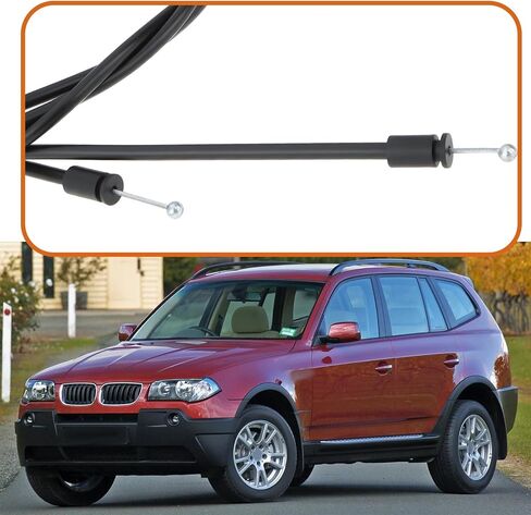 ECSiNG Front Hood Release Cable Compatible with BMW X3 2004–2010 51233434665 Hood Latch Cable in Kuwait
