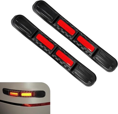 2 PCS Car Bumper Guard Strip, Reflective Anti-scratch Bumper Protector Strips, TPU Anti-collision Door Edge Guards Trim, for Most Cars, Trucks, SUVs (Red) in Saudi Arabia