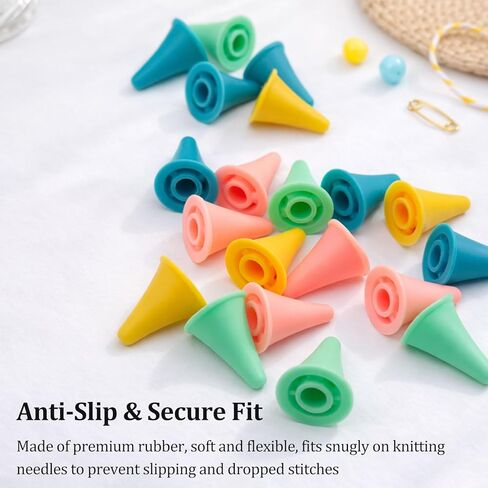 Mnvhoky Multicolor Knitting Needle Point Caps, 2 Size Needle Tip Covers for Knitting, Sewing, Quilting & DIY Crafts(40PCS) in Saudi Arabia
