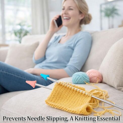 Mnvhoky Multicolor Knitting Needle Point Caps, 2 Size Needle Tip Covers for Knitting, Sewing, Quilting & DIY Crafts(40PCS) in Saudi Arabia