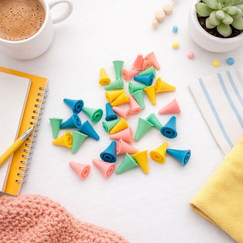 Mnvhoky Multicolor Knitting Needle Point Caps, 2 Size Needle Tip Covers for Knitting, Sewing, Quilting & DIY Crafts(40PCS) in Saudi Arabia