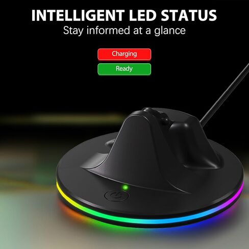 قاعدة شحن فلاش RGB لنظارات Ray-Ban Meta الذكية - محطة شحن سريعة مع مؤشر LED متوافق مع نظارات Wayfarer وSkyler وHeadliner وMeta HSTN Oakley الذكية (أبيض) in Saudi Arabia