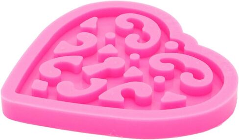 Super Shiny Hollow Out Heart Resin Molds with Decorative Pattern Necklace Jewelry Making Silicone Mold Keychain Resin Mold Epoxy Craft Keychain Resin Silicon Molds in Saudi Arabia