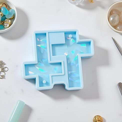 2 Pcs Blue Cross Earring Pendant Keychain Pendant Silicone Mold Jewelry Epoxy Resin Casting Mold Jewelry Casting Supplies, Resin Casting Molds in Saudi Arabia