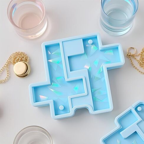 2 Pcs Blue Cross Earring Pendant Keychain Pendant Silicone Mold Jewelry Epoxy Resin Casting Mold Jewelry Casting Supplies, Resin Casting Molds in Saudi Arabia