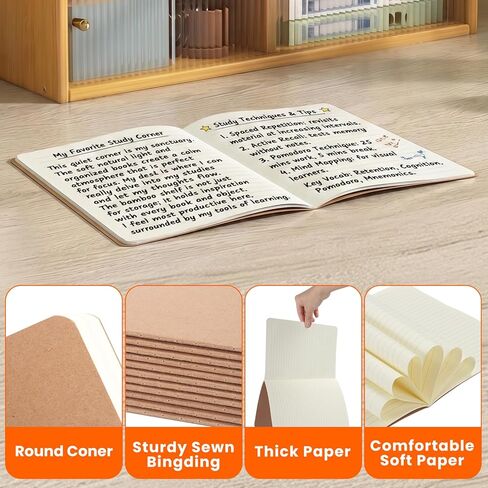 A5 Notebook, 8.15x5.5 Inch Lined Composition Notebook - College Ruled Journal Notebook for School, Work & Travel, Premium Thick Paper Notebooks, 40 Pages / 20Sheets (36) in Saudi Arabia