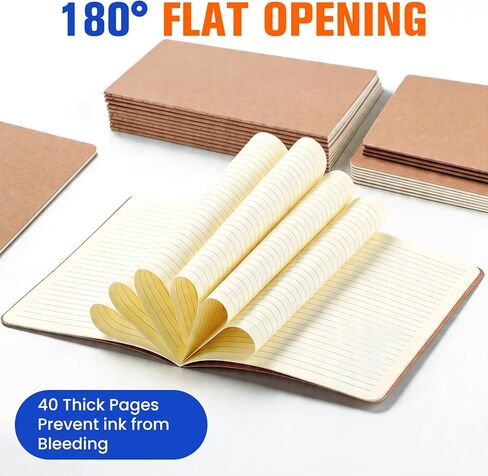 A5 Notebook, 8.15x5.5 Inch Lined Composition Notebook - College Ruled Journal Notebook for School, Work & Travel, Premium Thick Paper Notebooks, 40 Pages / 20Sheets (36) in Saudi Arabia