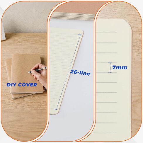 A5 Notebook, 8.15x5.5 Inch Lined Composition Notebook - College Ruled Journal Notebook for School, Work & Travel, Premium Thick Paper Notebooks, 40 Pages / 20Sheets (36) in Saudi Arabia