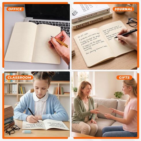 A5 Notebook, 8.15x5.5 Inch Lined Composition Notebook - College Ruled Journal Notebook for School, Work & Travel, Premium Thick Paper Notebooks, 40 Pages / 20Sheets (36) in Saudi Arabia