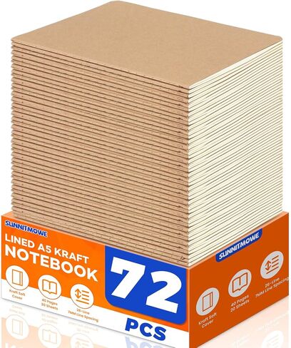 A5 Notebook, 8.15x5.5 Inch Lined Composition Notebook - College Ruled Journal Notebook for School, Work & Travel, Premium Thick Paper Notebooks, 40 Pages / 20Sheets (36) in Saudi Arabia