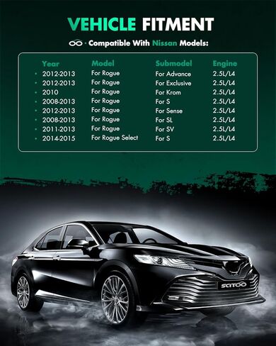 مجموعة رف وترس التوجيه الكهربائي من SCITOO متوافقة مع 2008-2013 لنيسان لـ ROGUE 2.5L، 2014-2015 لـ ROGUE Select 2.5L 48001-JD900، 48001-JD90B in Kuwait