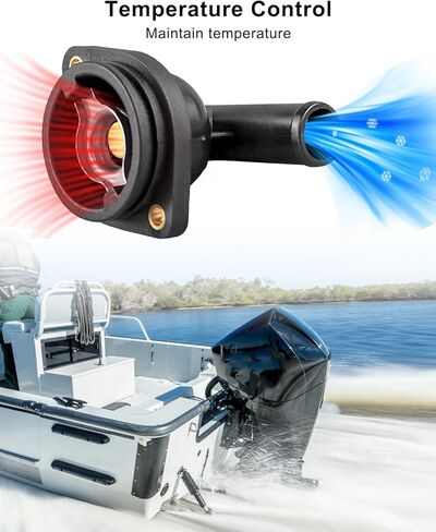 8M0174561 Thermostat with Housing Kit Compatible with Mercury Marine Verado 135-300 HP Outboard Motors Replaces 18-3631 892864T04 in Kuwait