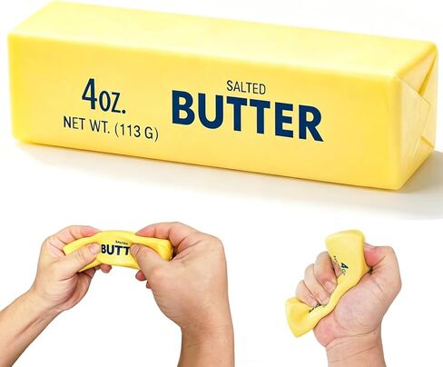 Slow Rising Butter Squishy - 2 Pack Realistic Wet Soft Butter Stick Squishy Toys, Stress Relief Fidget Toys for Adults, Squeeze Desk Decor Gifts in Saudi Arabia