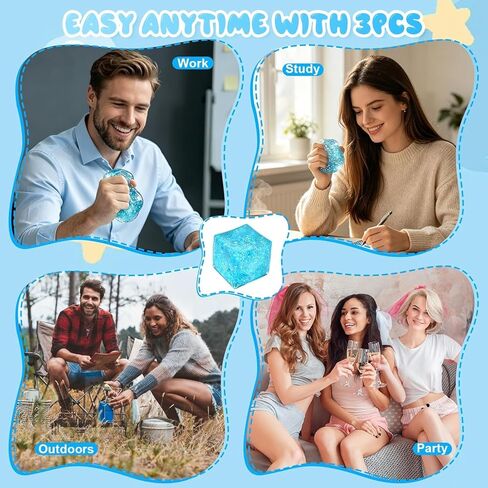 Cube Squishy Stress Cube for Adults, Ice Cube Squishies Balls, Squishy Slow Rising Fidget Cube Sensory for Anxiety Stress Relief High Density Ice Squeeze Ball Cubes in Saudi Arabia