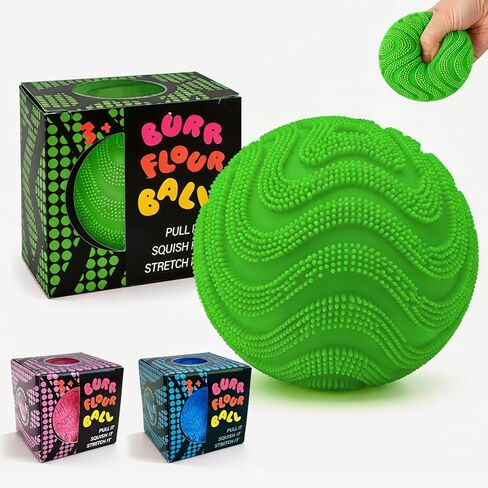 Fuzz Ball Squishy Stress Ball, Squishy Stress Relief Fuzzball, Slow Rising Memory Foam Squishy Fidget Fuzz Balls, Adults Anxiety Squeeze Toys (Pink) in Kuwait