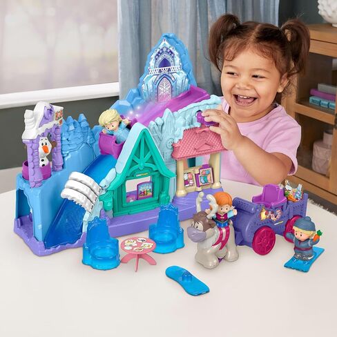 Fisher-Price Little People Toddler Toys Disney Frozen Arendelle Adventures Playset, Anna Elsa Olaf & Kristoff Figures, Kids Ages 18+ Months (Amazon Exclusive) in Kuwait