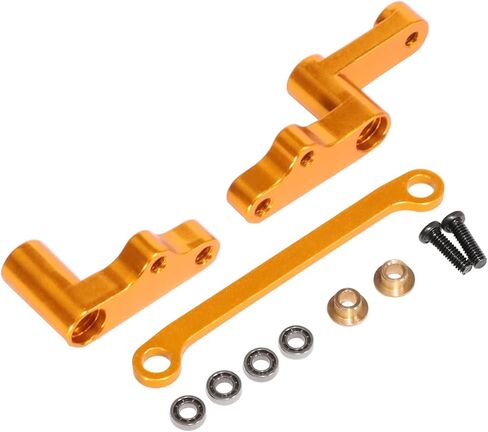 Aluminum Bearing Steering Bellcrank Assembly Kit for WL 124008 124010 1/12 Scale RC Buggy Upgrade Parts (B Blue) in Saudi Arabia