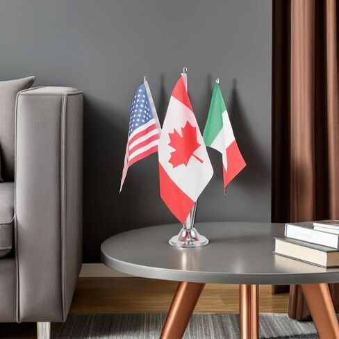 Desk Country Flag Set, 3-Piece Small Miniature Mexico Table Flags for Office Desk Decoration National Day and Sports Event Patriotic Banner Stable Base for Corporate Meetings in Kuwait