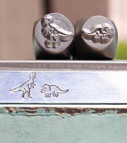 The Supply Guy 8mm Dinosaur Metal Punch Design 2 Stamp Set - SGCH-117532, Gray in Saudi Arabia
