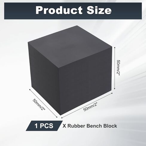 HARFINGTON Rubber Bench Block 2"x2"x2" Black Rubber Stamping Block Square Anti Vibration Pads for Jewelry Making Hammering Shaping Chasing Flattening Metals in Kuwait