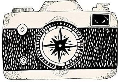 Travel Camera 50 Pack 1-Inch Retro Stickers for Scrapbooking, Journals, Planners, Laptops, Phones and Water Bottles in Kuwait
