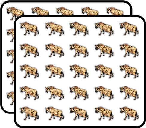 Hyena African Animal Sticker for Scrapbooking Waterproof Vinyl Stickers for Water Bottle, Laptop & Phone Case 50 Pack in Kuwait