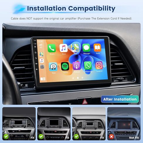 2+64G Android 13 CarPlay Car Stereo Radio for Hyundai Sonata 2015-2017, 9'' HD Touch Screen Compatible with Android Auto, AHD Backup Camera, Mirror Link, GPS, WiFi, FM RDS in Saudi Arabia
