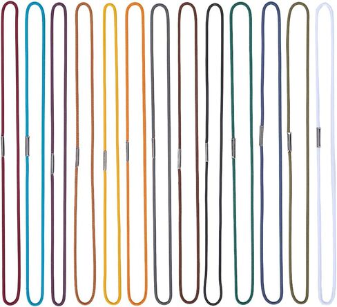 craspire 13pcs 13 ألوان 10 "الأشرطة المرنة النايلون المسافرين دفتر ربط إدراج الملء بسط إغلاق حلقة خمر الربيع الفرقة القفز حزام الملحقات لسجل القصاصات مجلة مخطط التجارة ورقة in Kuwait