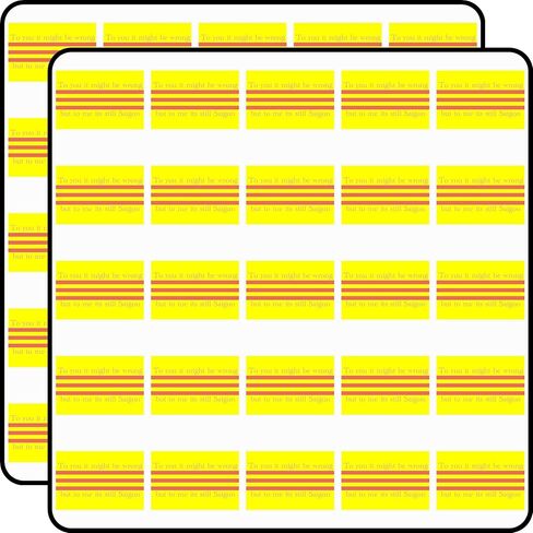 Still Saigon South Vietnam Flag Design 50pcs 1" Vinyl Sticker Pack in Kuwait
