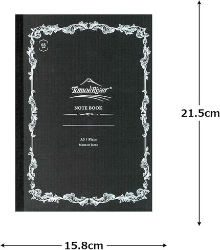 Tomoe River FP 68 GSM Notebook, 5.85" x 8.27" (A5), 160 pages (80-Sheet), Unruled, White (SR-A5NB-LM68) in Saudi Arabia