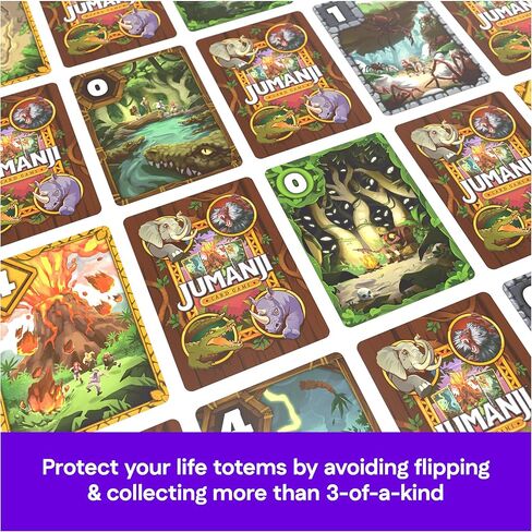 Spin Master Games, Jumanji Card Game, Experience the Thrilling Adventure Based on The Action-Comedy Movie, Take on Jungle Challenges for Kids, Adults & Family Game Night, 2-5 Players, for Ages 7 & Up in Kuwait