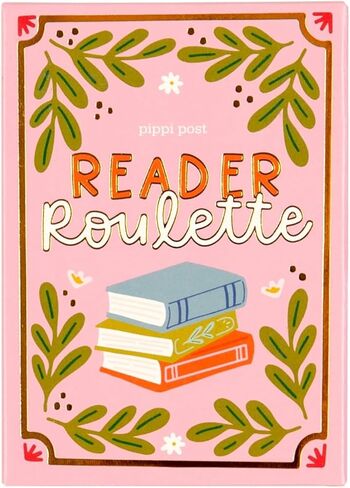 Pippi Post Reader Roulette Card Game – 54 Reading Prompt Cards to Choose Your Next Book – Book Lover Gift, TBR Picker Deck with Gold Foil Storage Box in Saudi Arabia