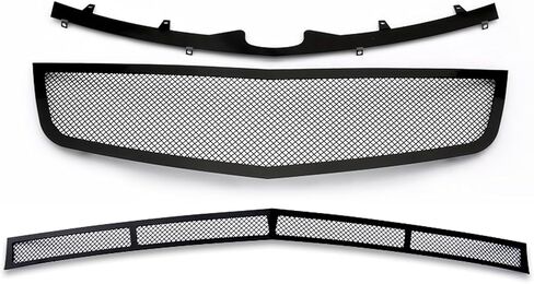 APS Compatible with Cadillac DTS 2006-2011 Main Upper Lower Bumper Stainless Steel Black Mesh Front Grill Grille Insert Combo S18-H27017A in Kuwait