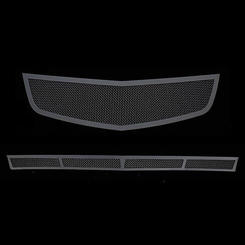 APS Compatible with Cadillac DTS 2006-2011 Main Upper Lower Bumper Stainless Steel Black Mesh Front Grill Grille Insert Combo S18-H27017A in Kuwait