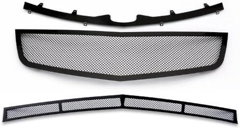 APS Compatible with Cadillac DTS 2006-2011 Main Upper Lower Bumper Stainless Steel Black Mesh Front Grill Grille Insert Combo S18-H27017A in Kuwait