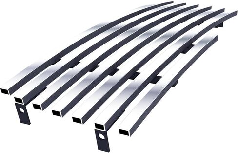 APS Premium Stainless Steel SS Chrome Billet Grille Grill Insert Compatible with Chevy Kodiak GMC Topkick 2003 2004 2005 2006 2007 2008 2009 Side Vent N19-A03668C in Kuwait