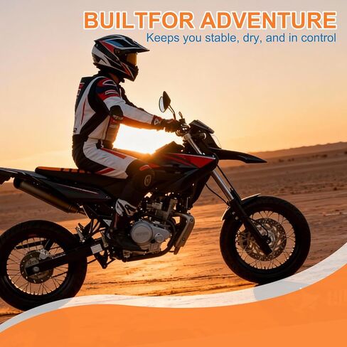 Seat Cover for Ebike, Black Stripe Dirt Bike Seat Cover Compatible with Tuttio, Motorcycle Motorcross Enduro Soft Ribbed Covers Black-Orange in Saudi Arabia
