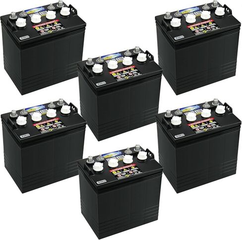 Crown CR-165 8V 165Ah Deep-Cycle Golf Cart Batteries – Full 48V Replacement for Trojan T-875 – GC8 – Fits Club Car, EZGO, Yamaha (Pack of 6) in Saudi Arabia