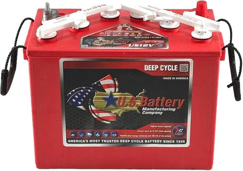 Set of 4 | US Battery US12VXC2 12 Volt 155 Ah Deep Cycle GC12 Battery ~ Replaces T-1275 T1275 in Saudi Arabia