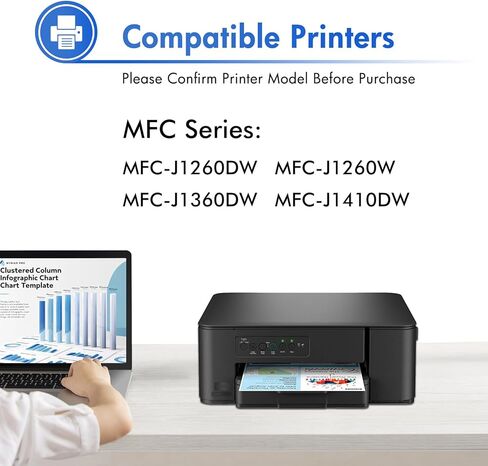 LC501 MFC-J1360DW Ink Cartridges for Brother Printer LC501XL LC 501 Series Inks for Brother Work Smart 1360 MFC-J1260W MFC-J1260DW MFC-J1410DW MFCJ1360DW MFC J1360DW (4Pack Black Cyan Magenta Yellow) in Kuwait