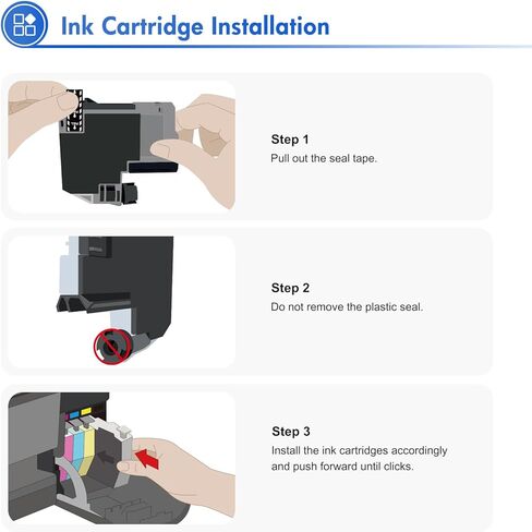 LC501 MFC-J1360DW Ink Cartridges for Brother Printer LC501XL LC 501 Series Inks for Brother Work Smart 1360 MFC-J1260W MFC-J1260DW MFC-J1410DW MFCJ1360DW MFC J1360DW (4Pack Black Cyan Magenta Yellow) in Kuwait