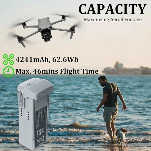 بطارية Air 3S لـ DJI، بطارية طيران ذكية 4241 مللي أمبير-14.76 فولت لاستبدال الطائرة بدون طيار من سلسلة DJI Air 3 in Kuwait