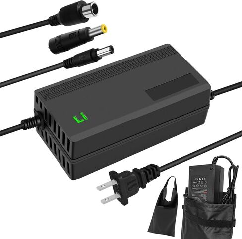 42V 3A Charger with 3-in-1 Plug for 36V Lithium Battery Such as Car Truck Lawn Mower Boat Marine Batteries (3A-DC5.5 2.1+2.5mm+DC 8mm(3 DC Plugs)) in Kuwait