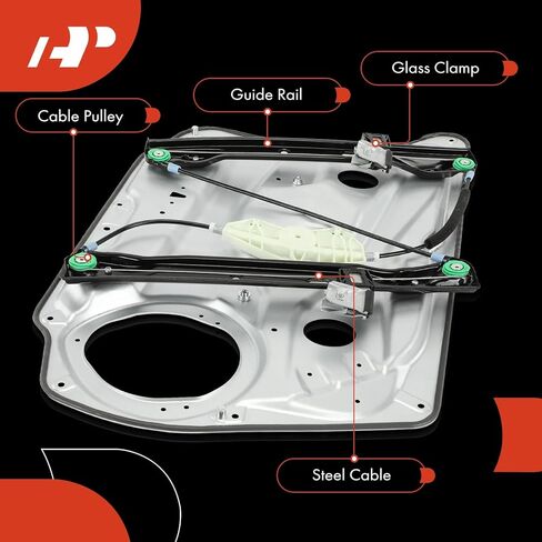 A-Premium Front Passenger Side Electric Power Window Regulator Without Motor Compatible with Mercedes-Benz C230 2008-2009, C250, C300, C350, C63 AMG, E250, E300, E350, E400, E550, E63 AMG, E63 AMG S in Kuwait