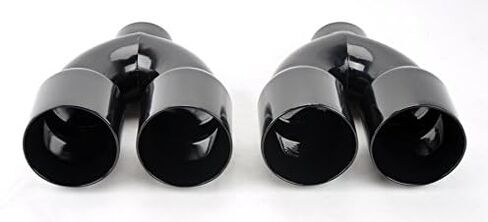 Dual 4.0" Quad Style Gloss Black Exhaust Tips for Dodge Challenger 2008-2023 in Saudi Arabia