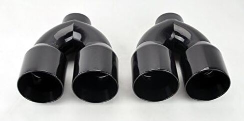 Dual 4.0" Quad Style Gloss Black Exhaust Tips for Dodge Challenger 2008-2023 in Saudi Arabia